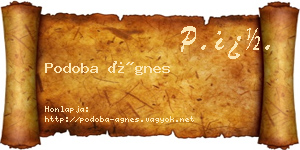 Podoba Ágnes névjegykártya